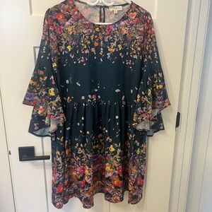 Umgee Floral Multicolor Dress- Size XL